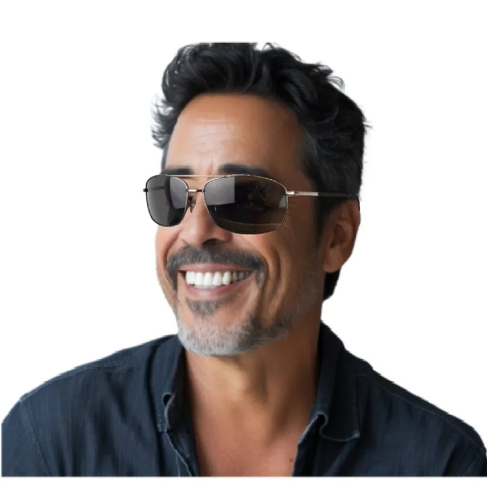 Foster Grant Men's Gunmetal Wrap Aviator Sunglasses